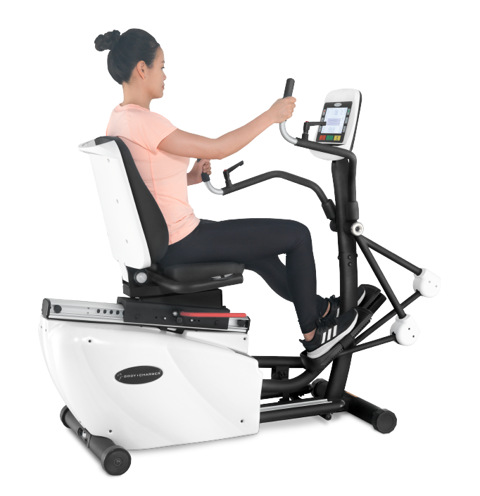 ＜img src="https://bodychargerfitness.com/wp-content/uploads/2021/06/Product-GB7006-Feature-V2-1.png" alt=" Recumbent cross trainer, recumbent elliptical, total body workout, commercial use rehabilitation, cardiac rehab, senior exercise, physical therapy fitness equipment."＞