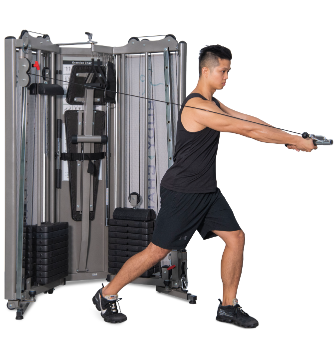 Design for home use or light commercial, Box Gym from Body Charger is all-in-one multifunction home gym that takes small size.